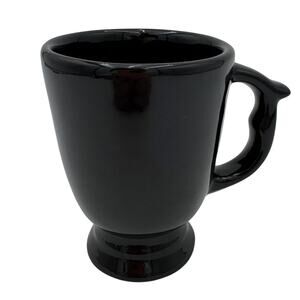 Measure Frankoma Plainsman C12 Black Pedestal Mug Grandmug 4.25"